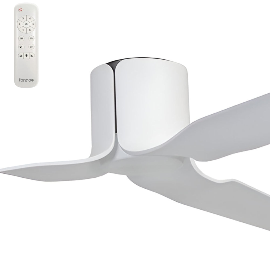Fanco Flow 52" Low Profile DC Ceiling Fan with Remote | White