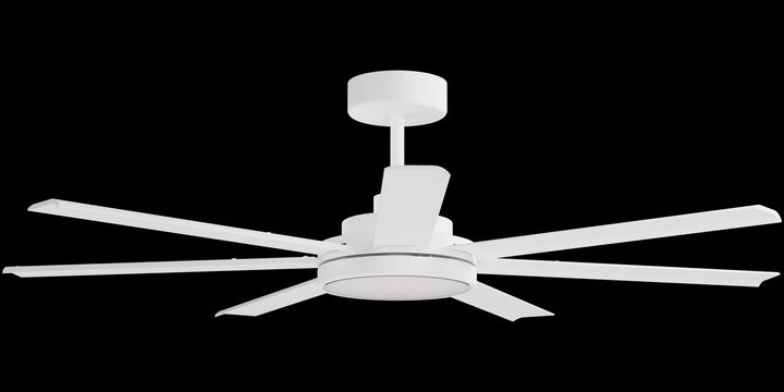 Calibo Alula 80" (2032mm) 7 Blade Indoor/Outdoor DC Ceiling Fan with 24W Light & Remote | White