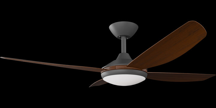 Calibo Vanga 48" DC Smart Ceiling Fan with LED Light and Remote Control | Black and Koa