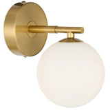 Telbix Felton Antique Gold 1 Light Wall Light | Opal Matt