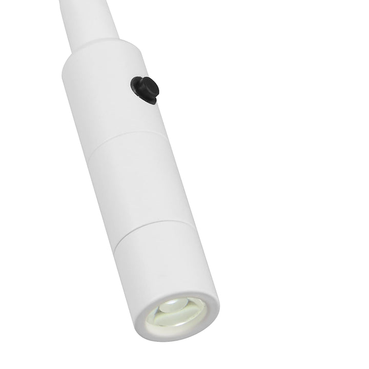 Telbix Solio Modern Minimalist Adjustable Tubular LED Wall Light | White