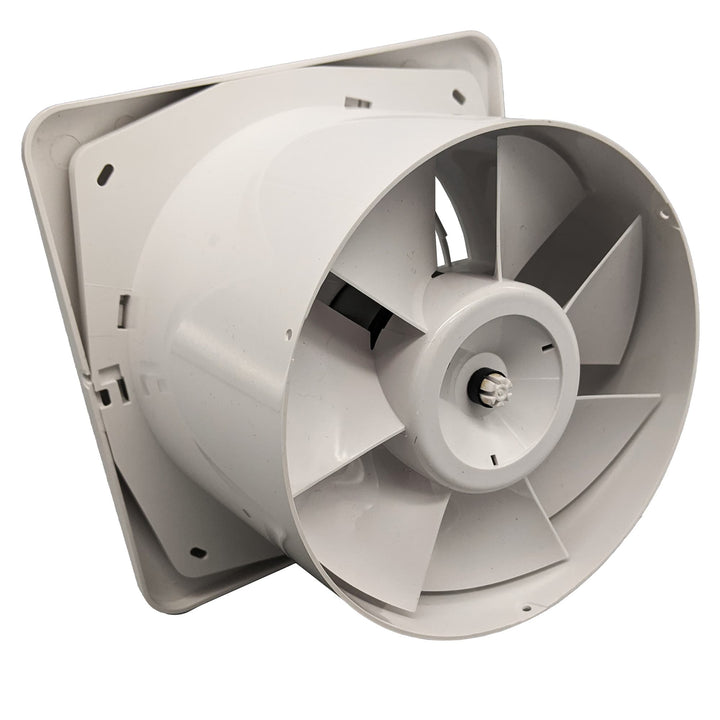 Fanco Dynamic 125 Square Wall/Ceiling Exhaust Fan with Matte Finish | White