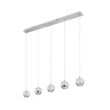 Telbix Segovia 5 Light LED Bar Pendant | Chrome