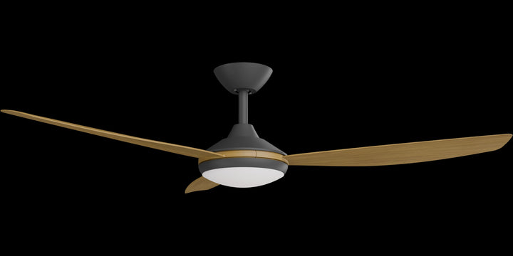 Calibo Condor 56" DC Smart Ceiling Fan with LED Light and Remote Control | Black and Teak