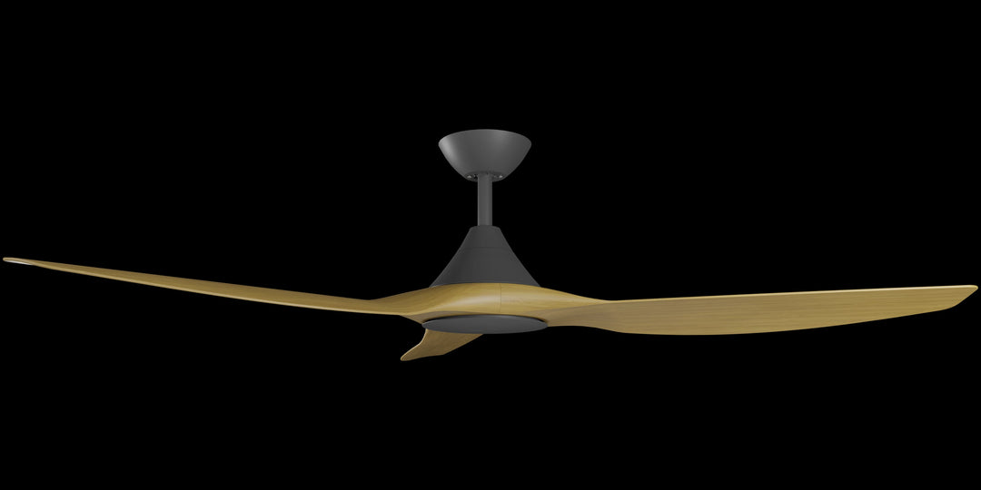 Calibo Smart CloudFan 60" (1520mm) ABS Energy Efficient DC Ceiling Fan and Remote | Black & Teak