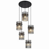 Telbix Quilo 5 Light Pendant | Black