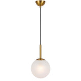 Antique Gold Telbix Bally Alabastro Glass Ball Pendant Light | 200mm