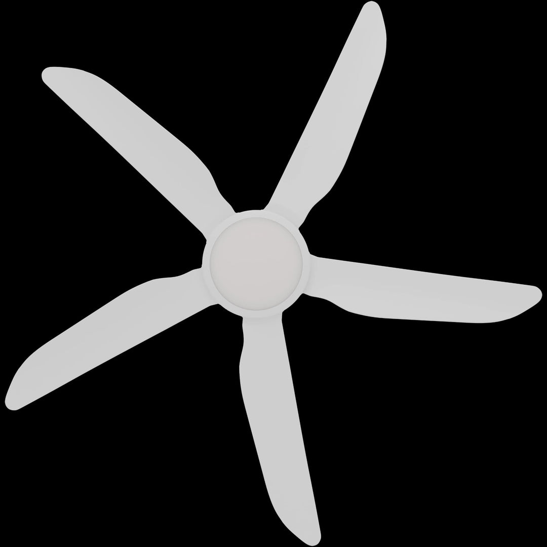 Calibo Storm 48" (1220mm) 5 Blade 18W Tricolour LED Light Indoor/Outdoor DC Ceiling Fan & Remote | White