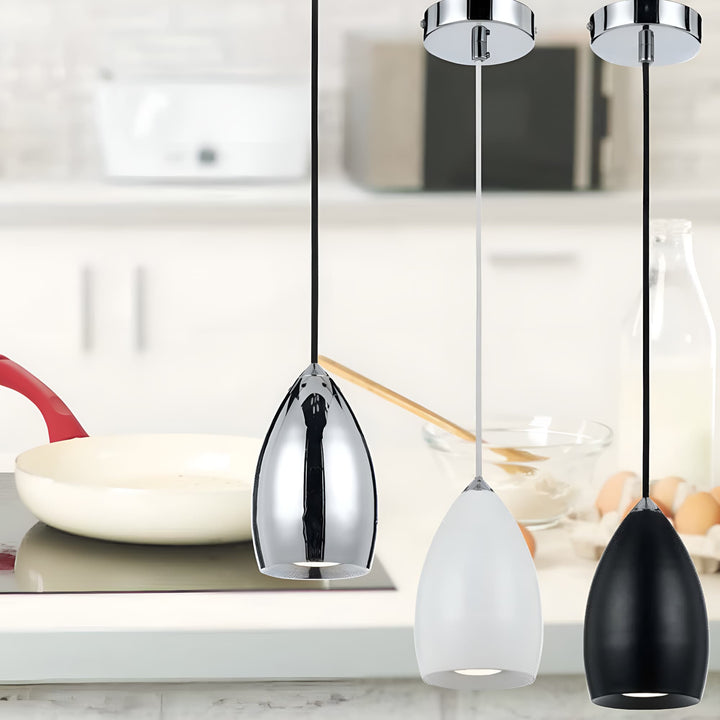 Telbix Tolosa 6W COB GU10 LED Metal Shade Pendant Light | White