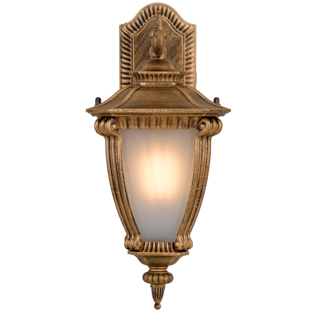 Telbix Delfino Exterior Wall Light | Gold