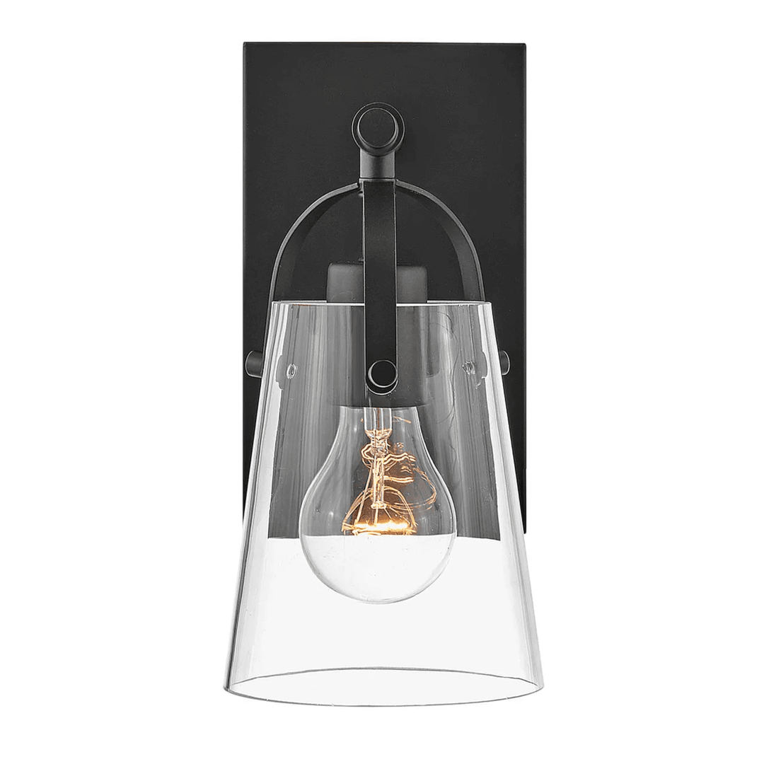 Hinkley Foster Modern Glass Wall Light (E27) | Black