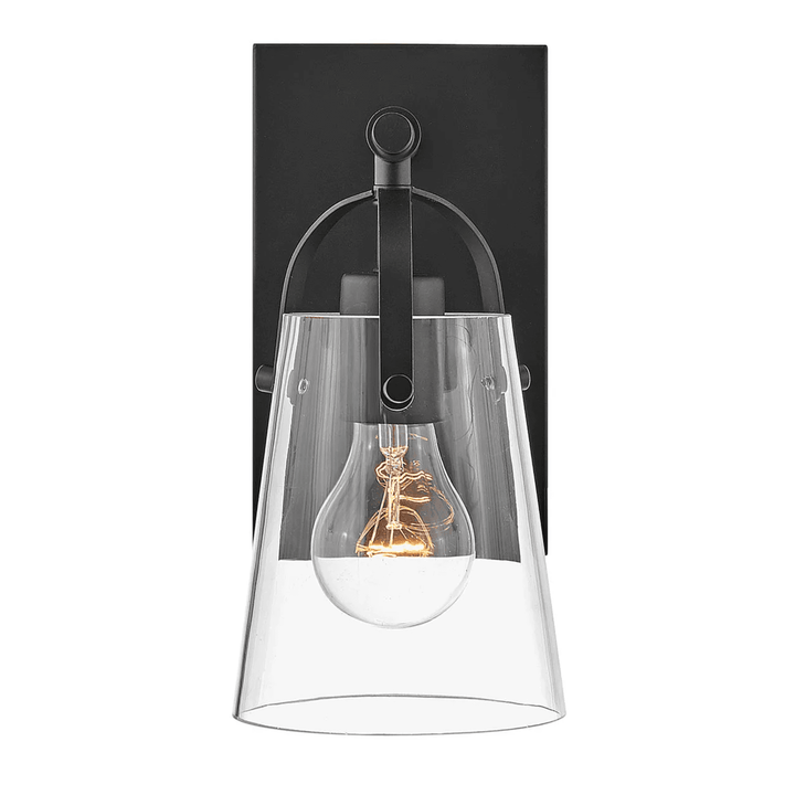 Hinkley Foster Modern Glass Wall Light (E27) | Black