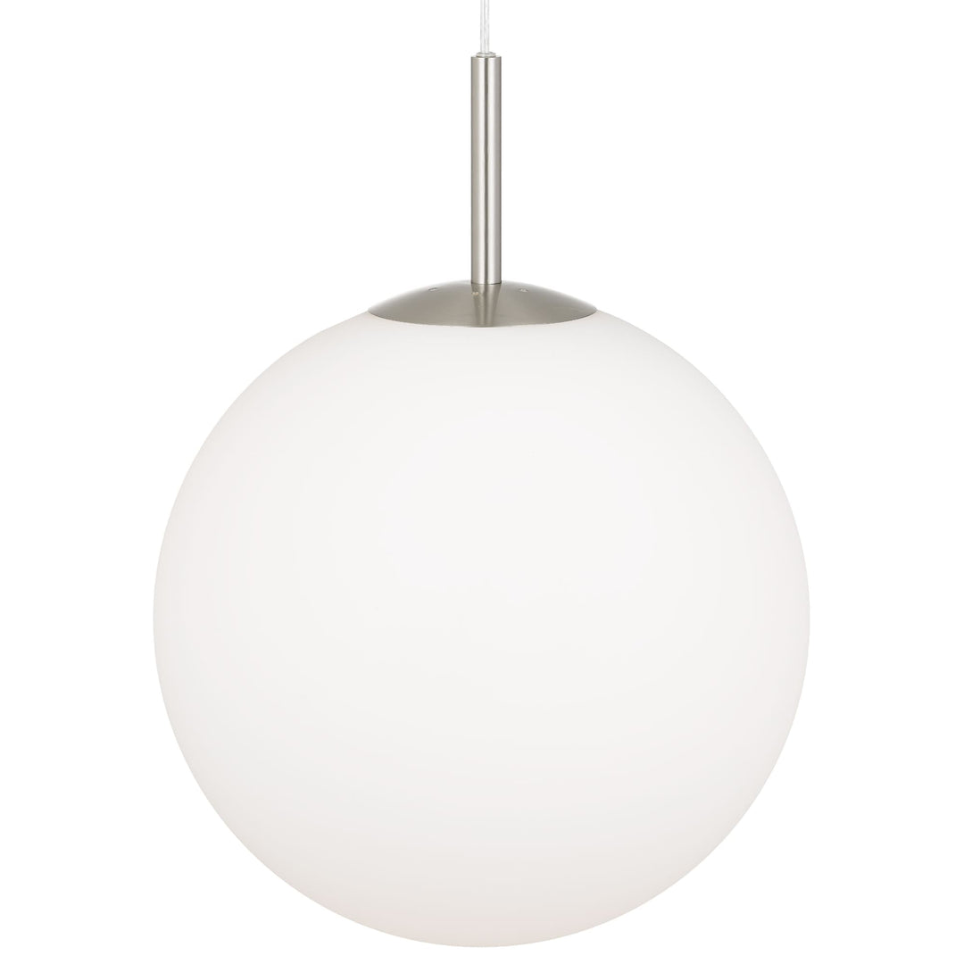 Nickel Telbix Bally Opal Matt Glass Ball Pendant Light | 400mm