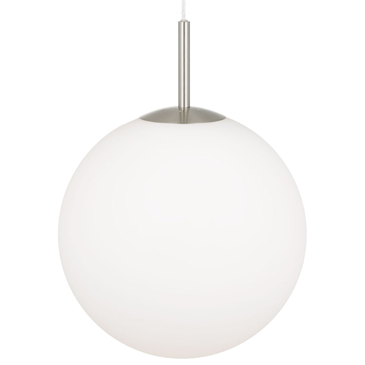 Nickel Telbix Bally Opal Matt Glass Ball Pendant Light | 400mm