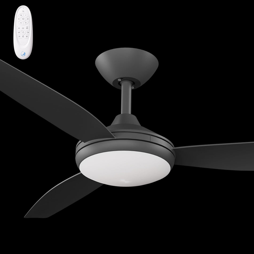 Calibo Condor 52" DC Smart Ceiling Fan with LED Light and Remote Control | Black
