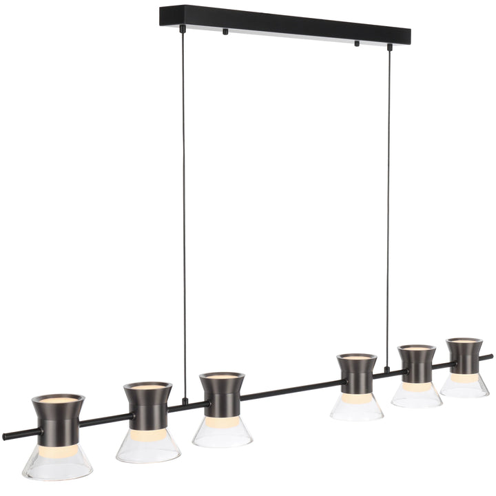 Telbix Tipico 6 Light LED Pendant Light | Gun Metal