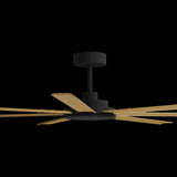 Calibo Alula 80" (2032mm) 7 Blade Indoor/Outdoor DC Ceiling Fan & Remote | Black & Teak