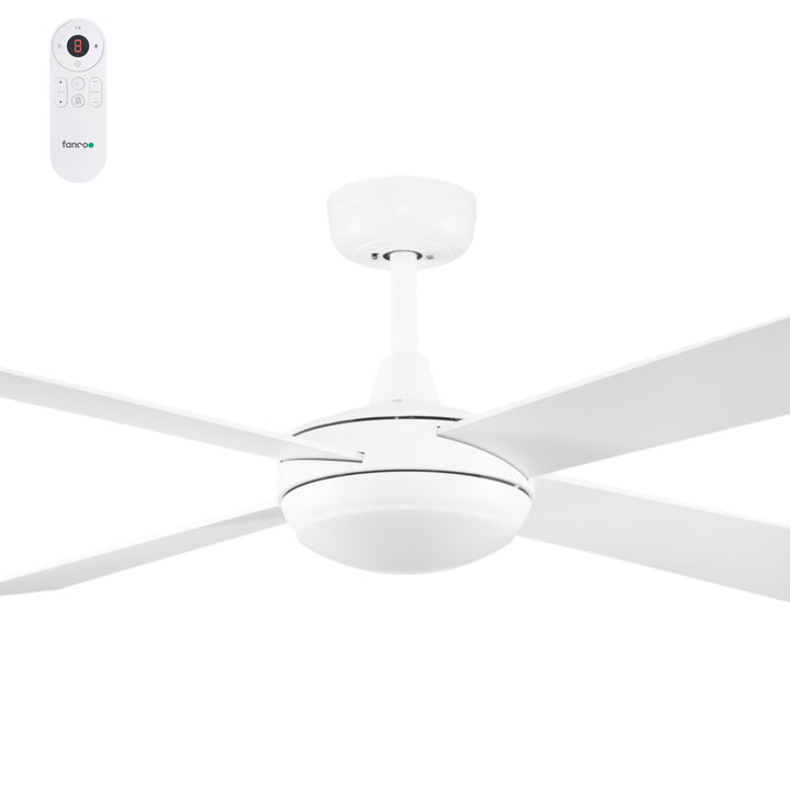 Fanco 56" Smart Eco Silent Deluxe DC Ceiling Fan With Dimmable CCT LED Light & Remote | White