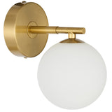 Telbix Felton Antique Gold 1 Light Wall Light | Opal Matt