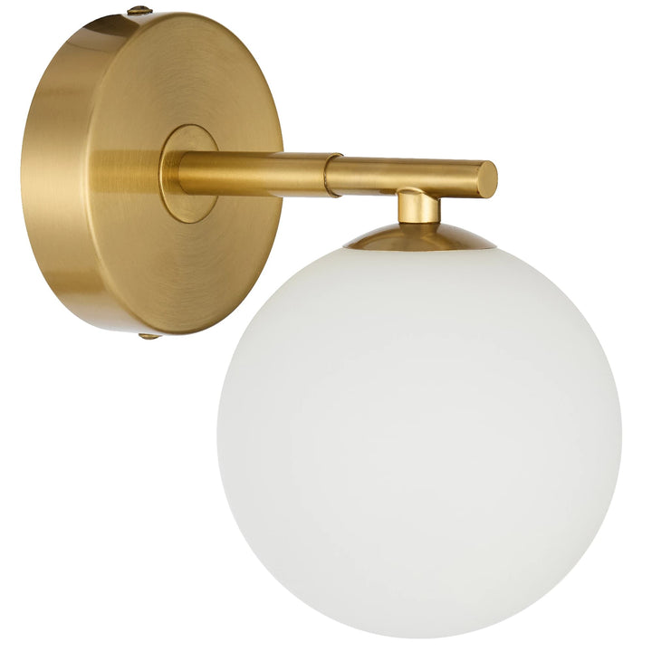 Telbix Felton Antique Gold 1 Light Wall Light | Opal Matt