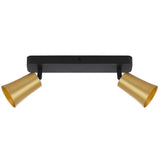 Telbix Alvey 2 Light Spot Bar | Gold and Black