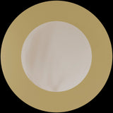 Calibo Crest Alabaster Glass 120mm Orb Wall Light Round Plate 200mm | Brass