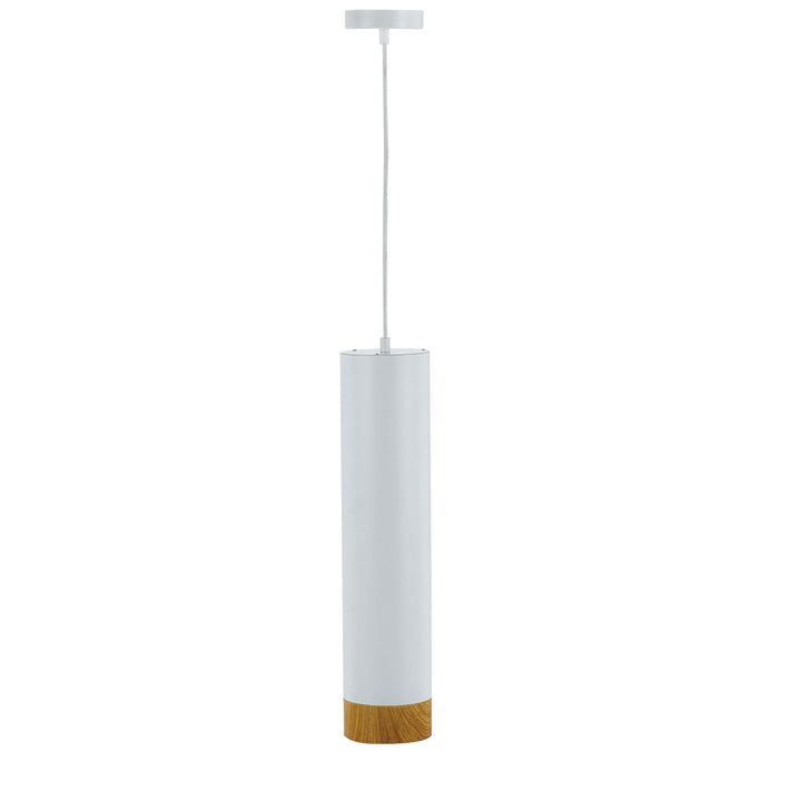 Telbix Dakota Warm White 5W 3000K LED Dimmable Pendant Light | White / Oak