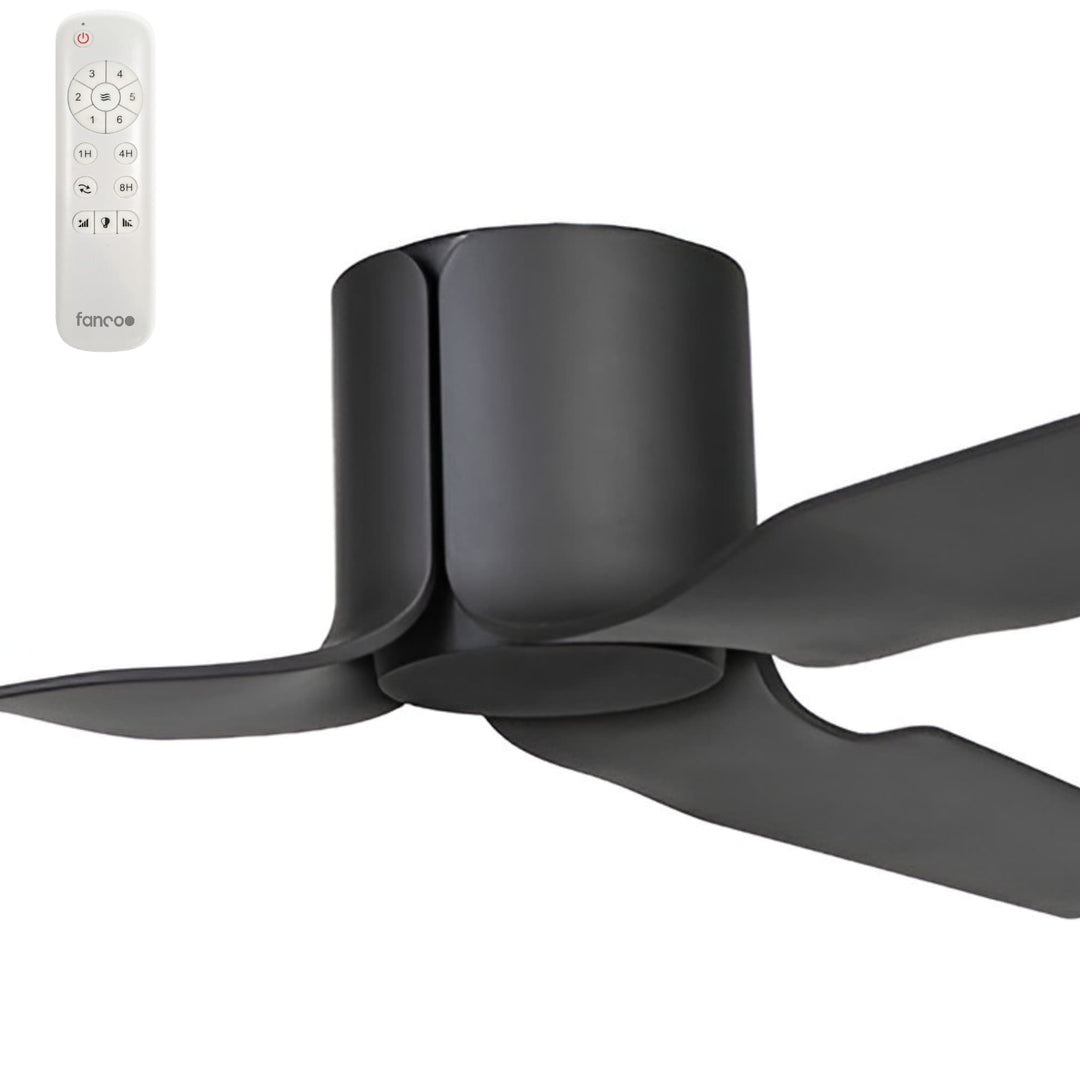 Fanco Flow 52" Low Profile DC Ceiling Fan with Remote | Black