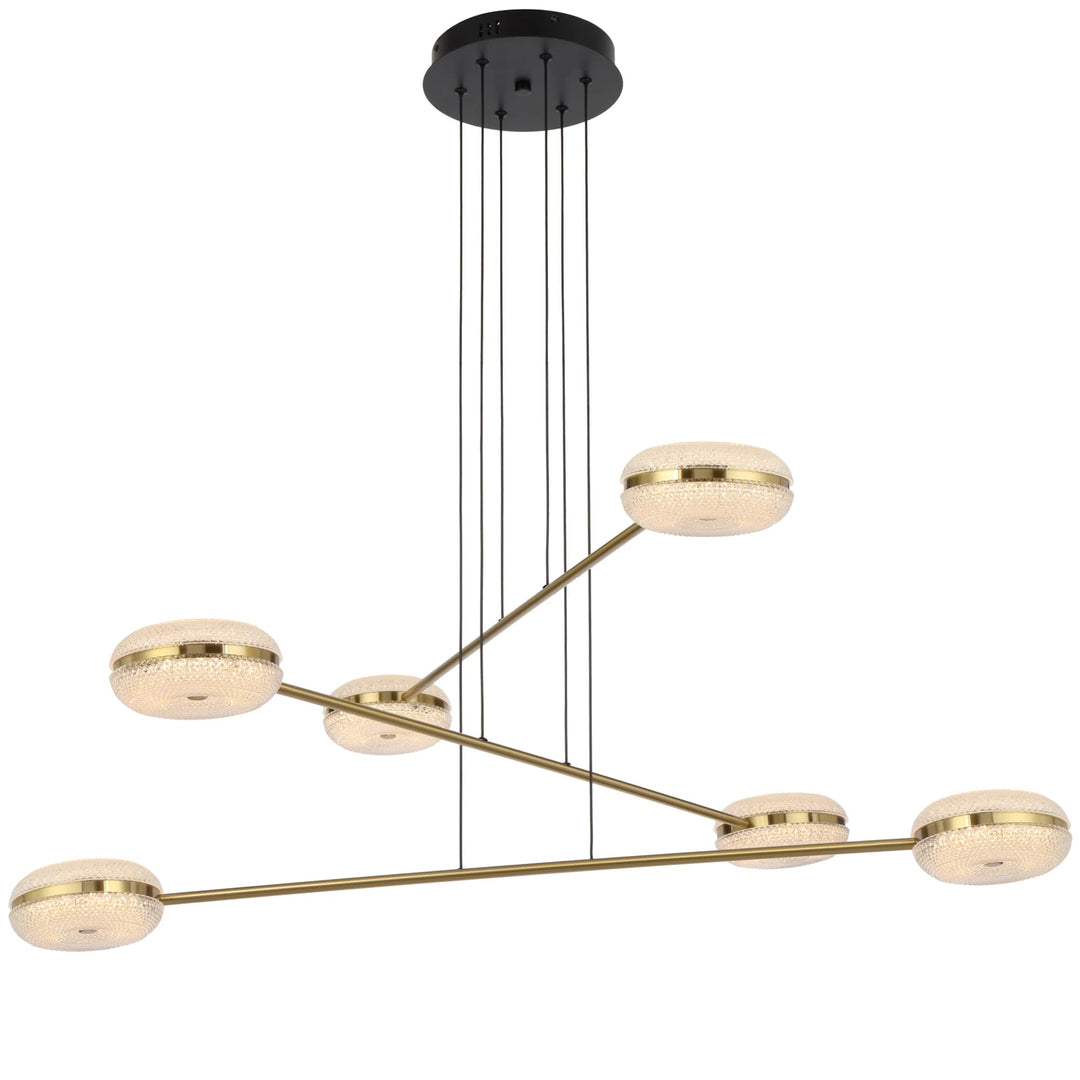 Telbix Govan 6 Light LED Pendant Light | Antique Gold