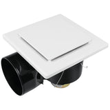 Fanco Luna Quiet Boost 250 Square Exhaust Fan With CCT LED Light | White