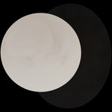 Calibo Crest Alabaster Glass 140mm Orb Wall Light Round Plate 200mm | Black