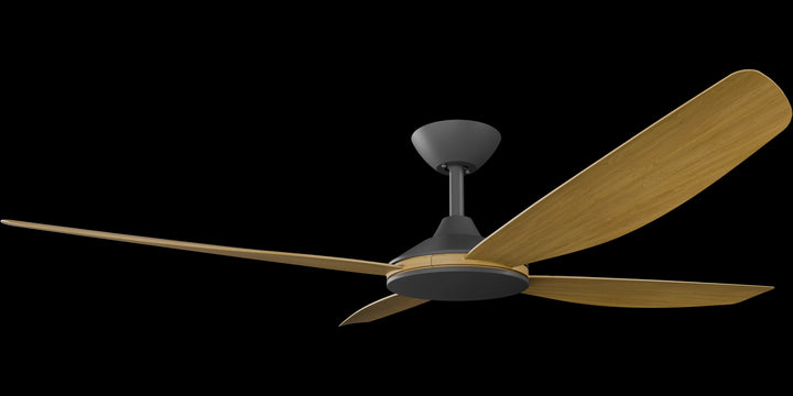 Calibo Vanga 56" DC Smart Ceiling Fan with Remote Control | Black and Teak