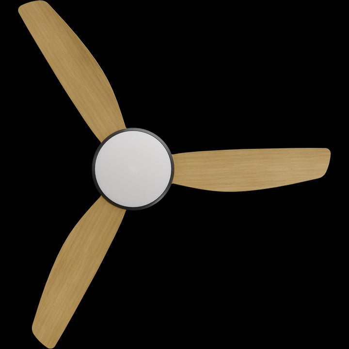 Calibo Condor 48" DC Smart Ceiling Fan with LED Light and Remote Control | Black and Bamboo