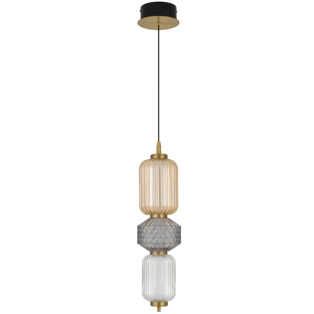 Telbix Torso 3 Light LED Pendant | Brass