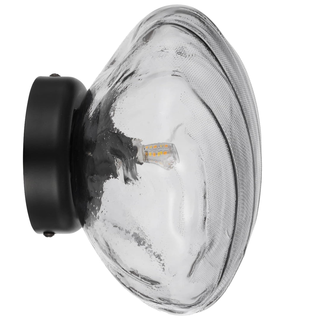 Telbix Zecca Wall Light | Black and Smoke