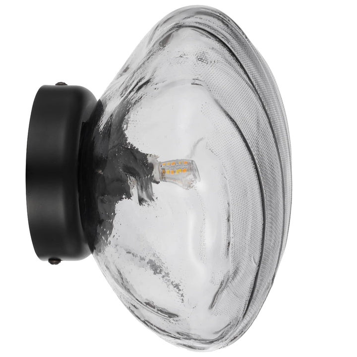 Telbix Zecca Wall Light | Black and Smoke