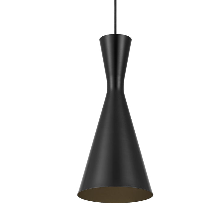 Telbix Flero Brushed Black Pendant Light (E27) | Small
