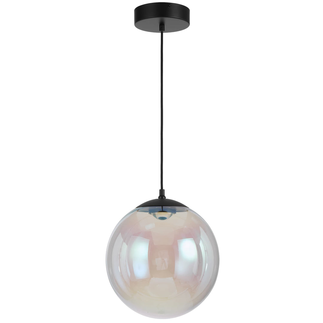 Telbix Aurora Dimmable LED Round Rainbow Glass Pendant | Medium
