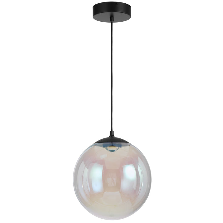 Telbix Aurora Dimmable LED Round Rainbow Glass Pendant | Medium