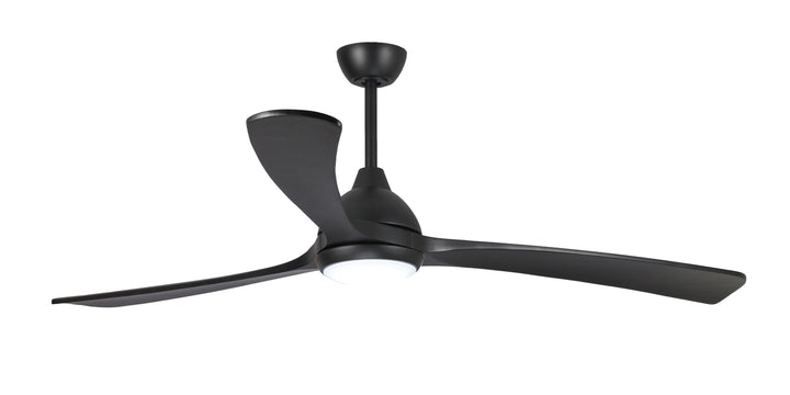 Fanco Sanctuary DC 92" Solid Timber Blade Indoor/Outdoor Ceiling Fan with 24w LED CCT Light and Remote | Black