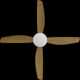 Calibo Vanga 56" DC Smart Ceiling Fan with LED Light and Remote Control | White and Teak