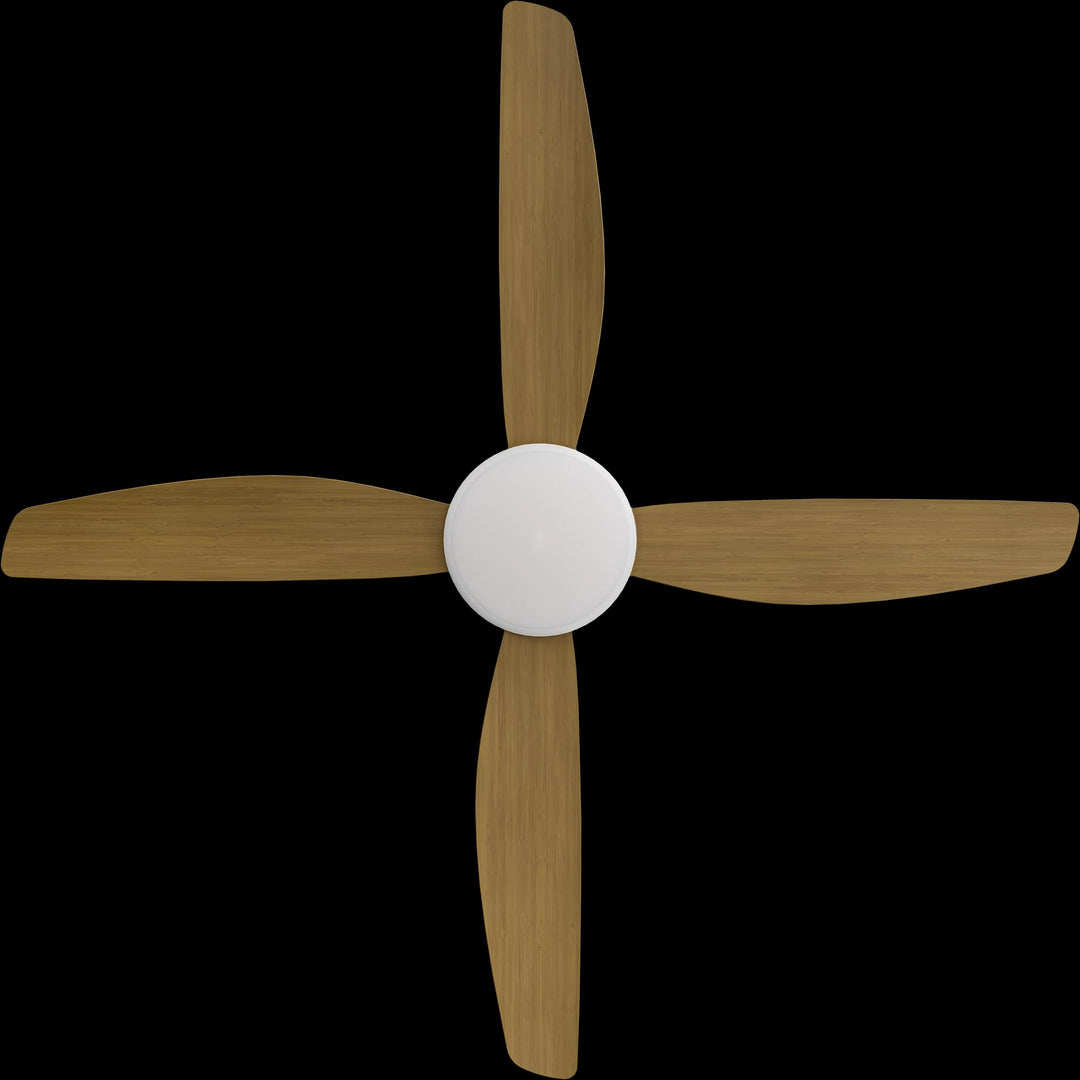 Calibo Vanga 56" DC Smart Ceiling Fan with LED Light and Remote Control | White and Teak