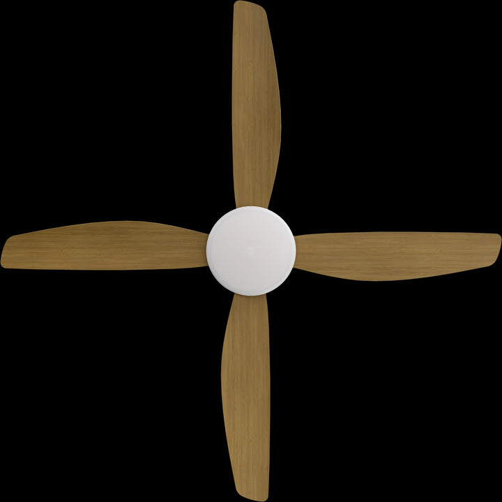 Calibo Vanga 56" DC Smart Ceiling Fan with LED Light and Remote Control | White and Teak