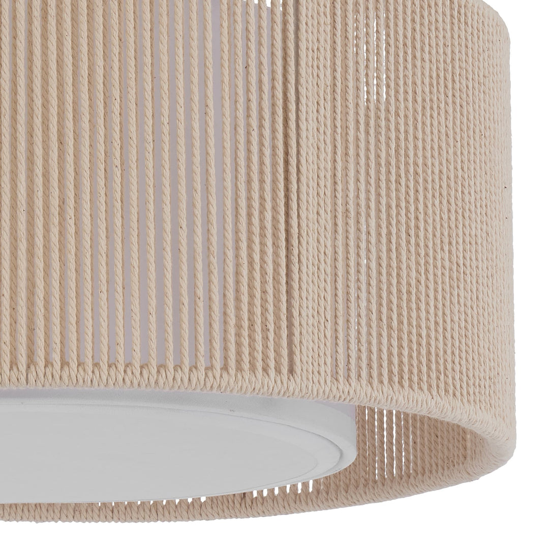 Telbix Cusco Scandinavian DIY Batten Fix Light with Soft Woven Fabric Shade | Medium