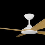 Calibo Vanga 56" DC Smart Ceiling Fan with Remote Control | White and Bamboo