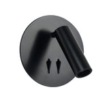 Telbix Esra Round LED Uplighter and Spotlight | Black