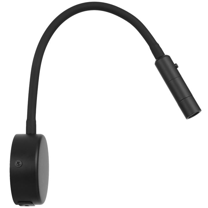 Telbix Solio Modern Minimalist Adjustable Tubular LED Wall Light | Black