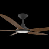 Calibo Storm 56" (1430mm) 5 Blade 18W Tricolour LED Light Indoor/Outdoor DC Ceiling Fan & Remote | Black & Koa