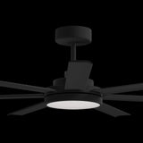 Calibo Alula 60" (1524mm) 7 Blade Indoor/Outdoor DC Ceiling Fan with 24W Light & Remote | Black