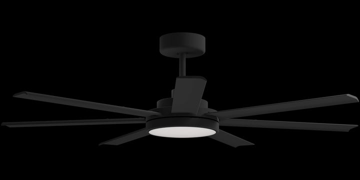 Calibo Alula 60" (1524mm) 7 Blade Indoor/Outdoor DC Ceiling Fan with 24W Light & Remote | Black